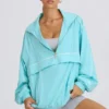 Chaqueta deportiva oversize en color aguamarina