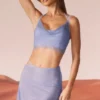 Corsé con cuello vuelto y adornos Selena en azul