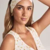 Diadema Candy de modal acanalado con estampado floral