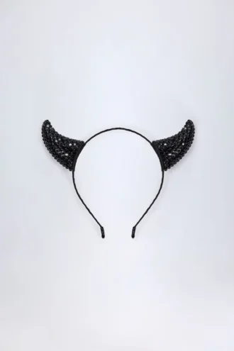 Diadema con cuernos de diablo Vixena en negro