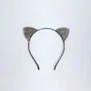 Diadema con orejas de gatito en negro