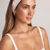 Diadema de modal acanalado Candy con estampado de rayas