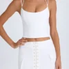 Falda cargo con cordones Mali en blanco