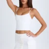 Falda cargo con cordones Mali en blanco