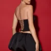 Falda con bajo abullonado Marnie en negro