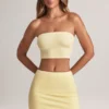 Falda de corte A de talle medio Zuri Modal en color Lemon Sherbet