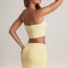 Falda de corte A de talle medio Zuri Modal en color Lemon Sherbet