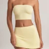 Falda de corte A de talle medio Zuri Modal en color Lemon Sherbet
