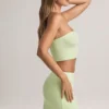 Falda de corte A de talle medio Zuri Modal en verde salvia