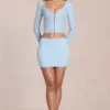 Falda de encaje Elowise en azul claro