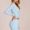 Falda de encaje Elowise en azul claro