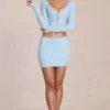 Falda de encaje Elowise en azul claro