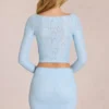 Falda de encaje Elowise en azul claro