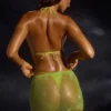 Falda de ropa de baño con adornos y talle bajo en verde