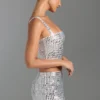 Falda de talle bajo con adornos Adaia en blanco