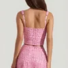 Falda de talle bajo con adornos Jianna en rosa