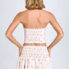 Falda de talle bajo con fruncidos y volantes de Nellary con estampado de rosas pequeñas