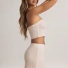 Falda de talle medio y corte en A Zuri Modal con estampado de rayas