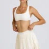 Falda de tenis plisada en blanco