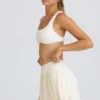Falda de tenis plisada en blanco
