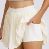 Falda de tenis plisada en blanco