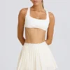 Falda de tenis plisada en blanco
