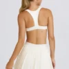 Falda de tenis plisada en blanco