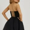 Falda de tul de cintura alta Cosima en negro
