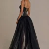 Falda de tul premium Odette en negro