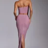 Falda de vestido de talle medio con adornos Melisande en rosa claro