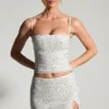Falda Inina con adornos en blanco