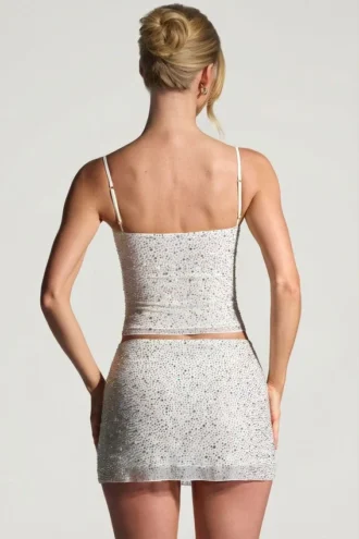 Falda Inina con adornos en blanco