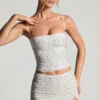 Falda Inina con adornos en blanco