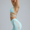 Falda Joni con adornos y cintura media en azul hielo