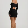 Falda Mari Modal con cintura asimétrica en negro