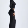 Falda maxi de talle bajo Carolina Modal en negro