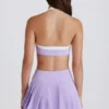Falda-pantalón de tenis plisada de talle bajo Soft Active en color lila