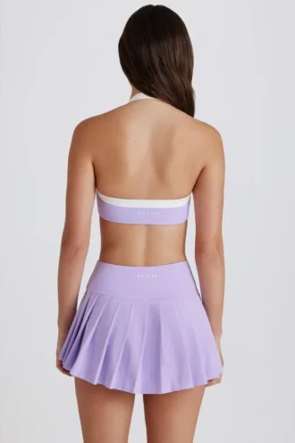 Falda-pantalón de tenis plisada de talle bajo Soft Active en color lila