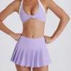 Falda-pantalón de tenis plisada de talle bajo Soft Active en color lila