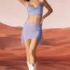Falda Roux con detalle de tirantes decorados en azul