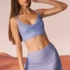 Falda Roux con detalle de tirantes decorados en azul