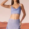 Falda Roux con detalle de tirantes decorados en azul