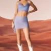 Falda Roux con detalle de tirantes decorados en azul