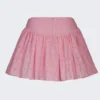 Falda Thia con detalle de lazo y bordado inglés en rosa suave