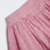 Falda Thia con detalle de lazo y bordado inglés en rosa suave
