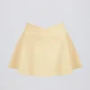 Faldita-pantalón cruzada de jersey cepillado en marmolado limón