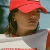 Gorra de béisbol con logotipo Lazise en rojo intenso