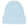 Gorro de punto acanalado en azul claro