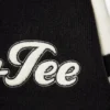 Jersey corto de punto con logo en negro