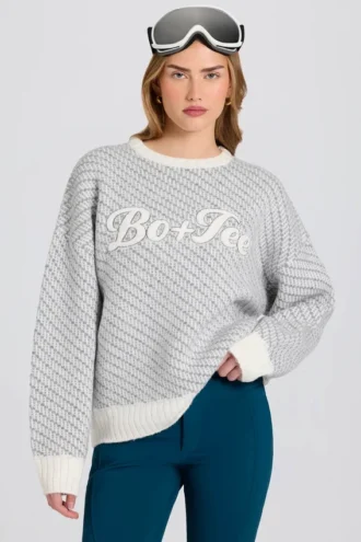Jersey oversize con logo de punto en color Ice